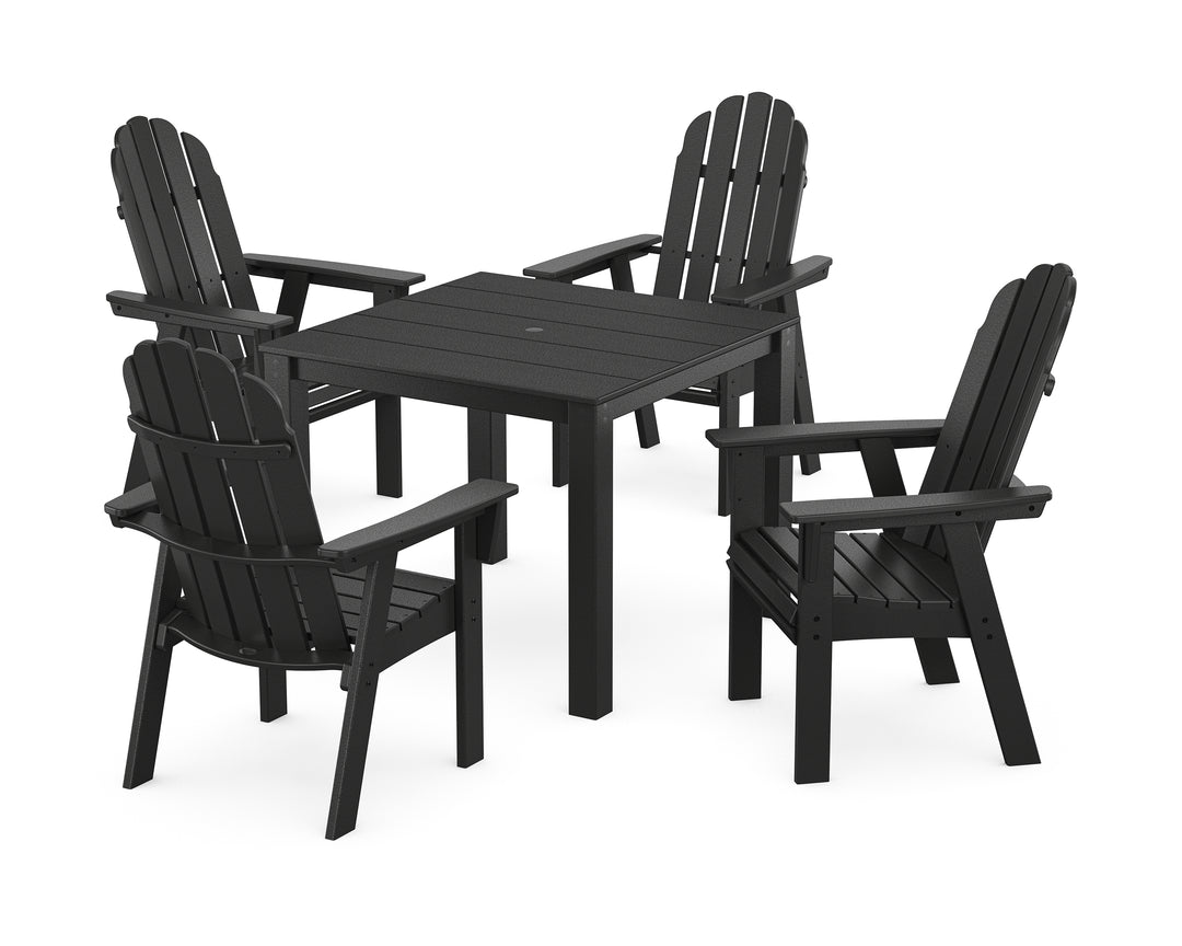 POLYWOOD® Vineyard Curveback Adirondack 5-Piece Parsons Dining Set