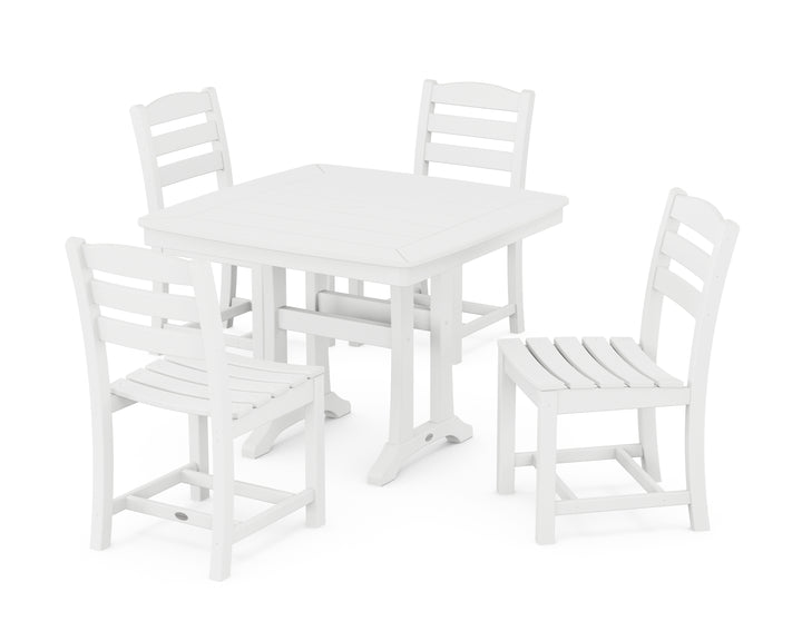 POLYWOOD® La Casa Café Side Chair 5-Piece Dining Set with Trestle Legs