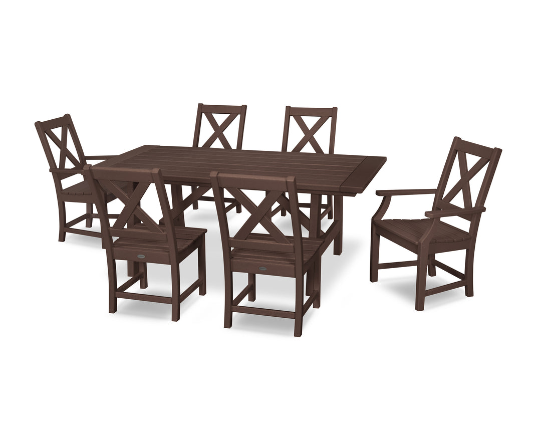 POLYWOOD® Braxton 7-Piece Rustic Farmhouse Dining Set