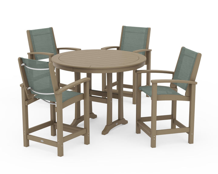 POLYWOOD® Coastal 5-Piece Counter Set