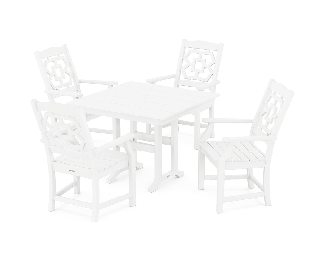 Martha Stewart by POLYWOOD® Chinoiserie 5-Piece Farmhouse Dining Set