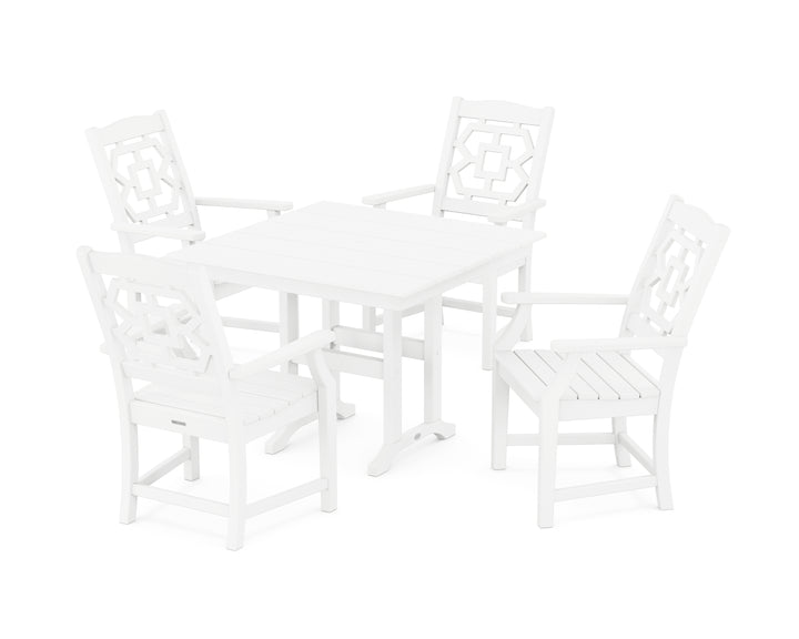 Martha Stewart by POLYWOOD® Chinoiserie 5-Piece Farmhouse Dining Set