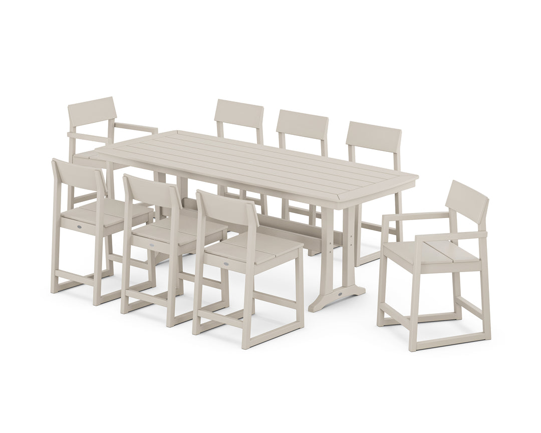 POLYWOOD® EDGE 9-Piece Counter Set with Trestle Legs
