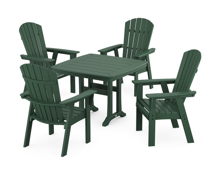 POLYWOOD® Nautical Adirondack 5-Piece Dining Set with Trestle Legs