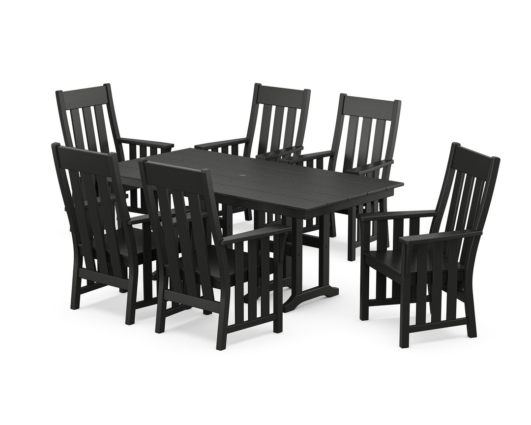 Martha Stewart by POLYWOOD® Acadia Arm Chair 7-Piece Farmhouse Dining Set