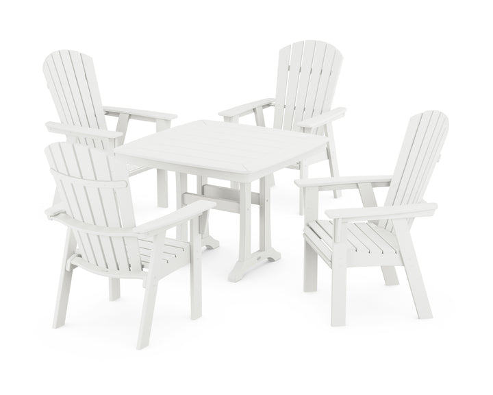 POLYWOOD® Nautical Adirondack 5-Piece Dining Set with Trestle Legs