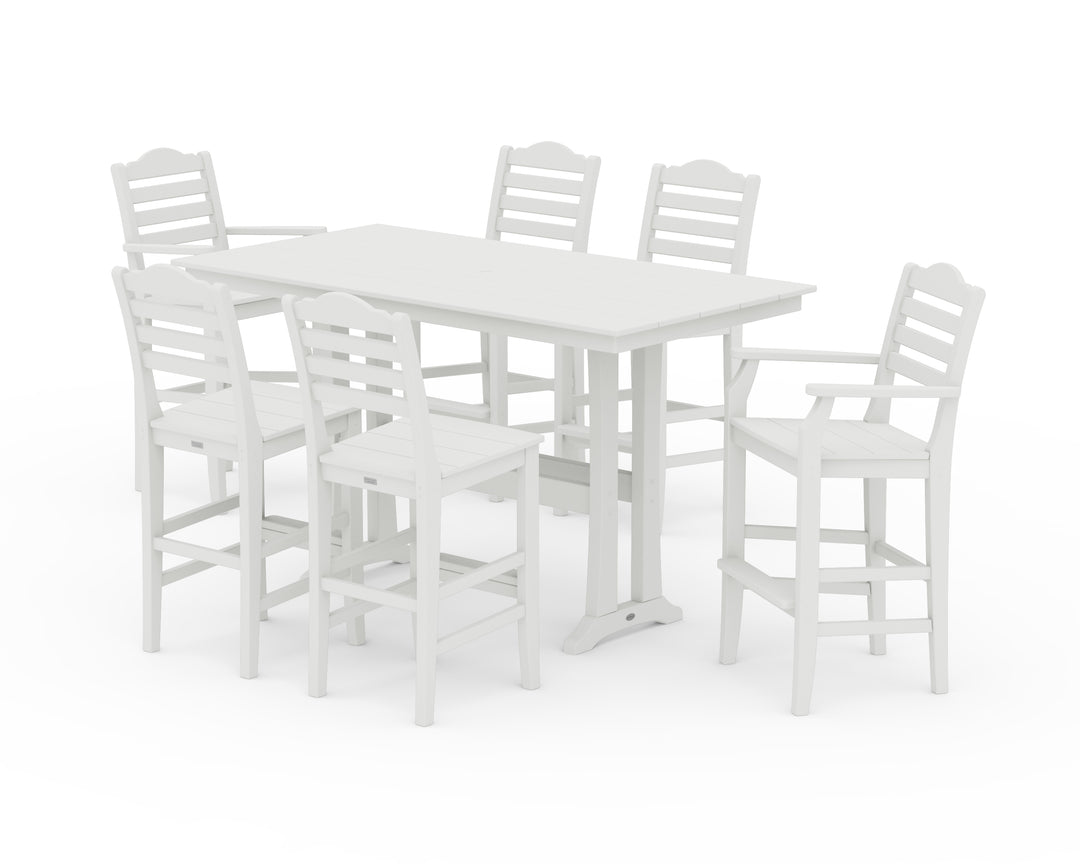 Draper James™ by  POLYWOOD® Savannah 7-Piece Farmhouse Bar Set with Trestle Legs