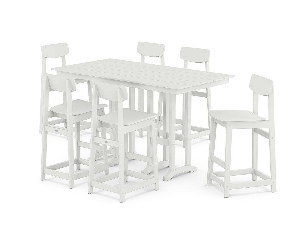 POLYWOOD® Modern Studio Urban Bar Chair 7-Piece Set
