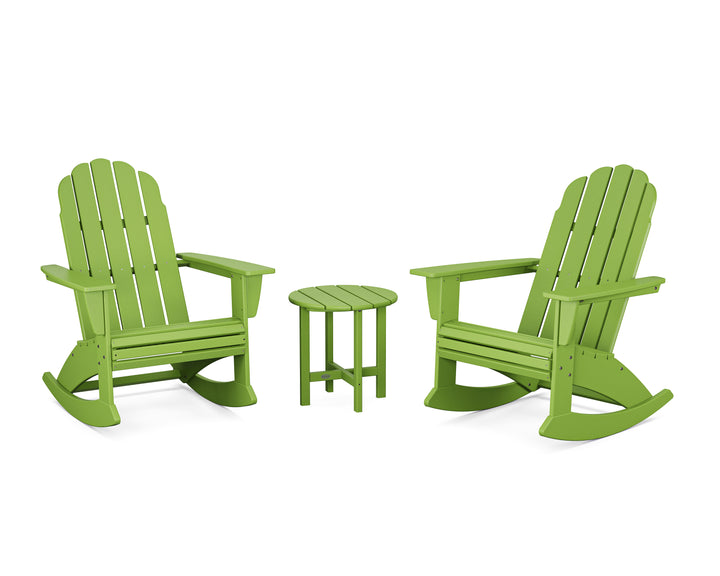 POLYWOOD® Vineyard Curveback 3-Piece Adirondack Rocking Chair Set
