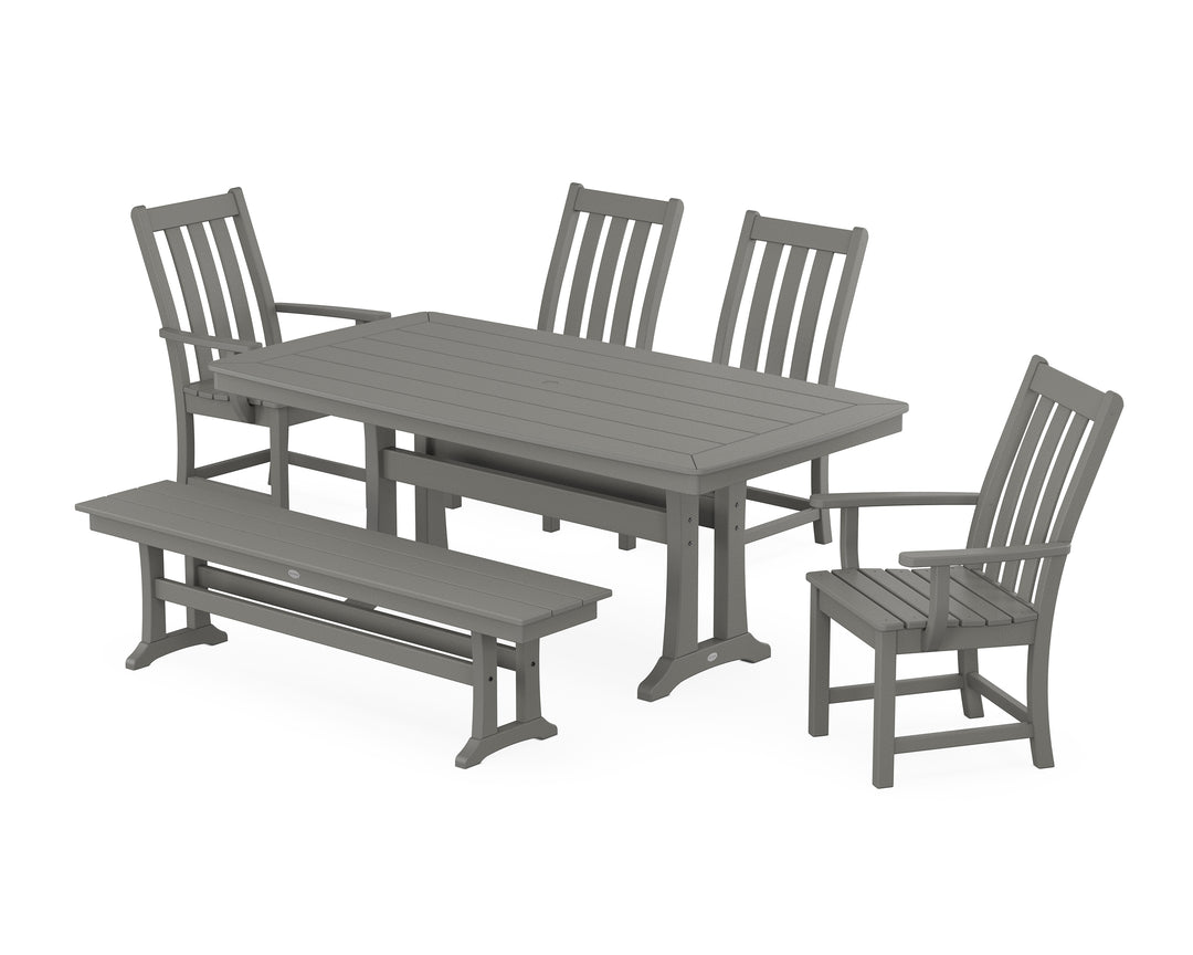POLYWOOD® Vineyard 6-Piece Dining Set with Trestle Legs