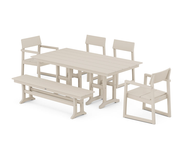 POLYWOOD® EDGE 6-Piece Farmhouse Dining Set
