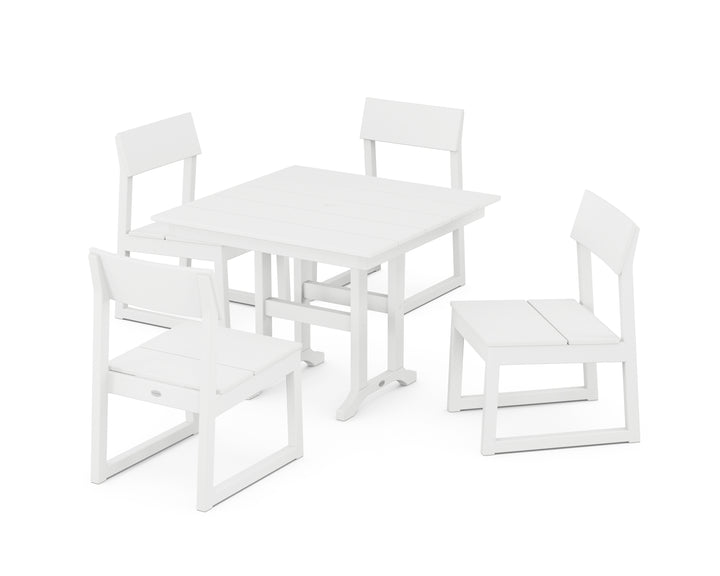 POLYWOOD® EDGE Side Chair 5-Piece Farmhouse Dining Set