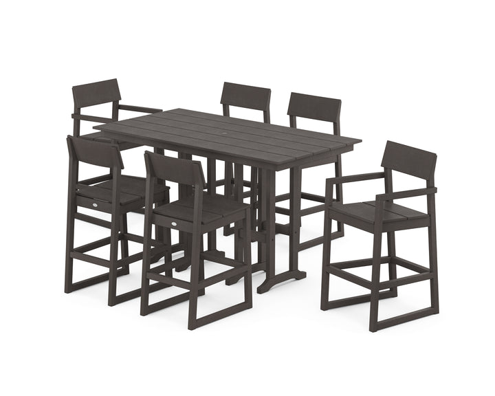 POLYWOOD® EDGE 7-Piece Farmhouse Bar Set