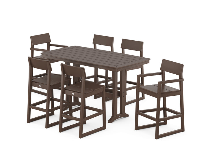 POLYWOOD® EDGE 7-Piece Bar Set with Trestle Legs