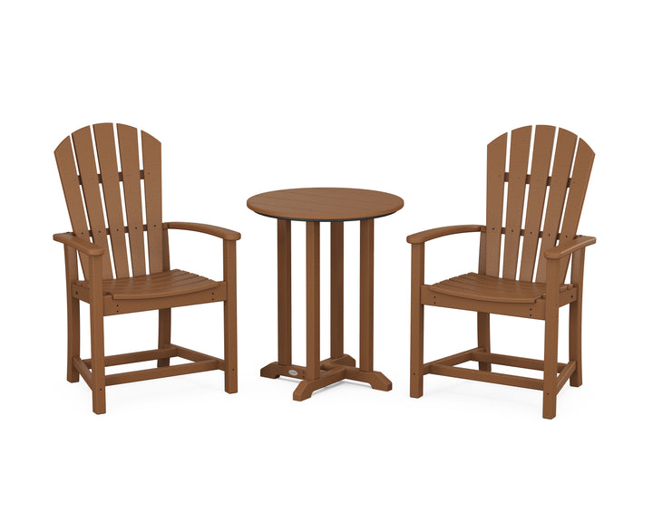 POLYWOOD® Palm Coast 3-Piece Round Farmhouse Bistro Dining Set