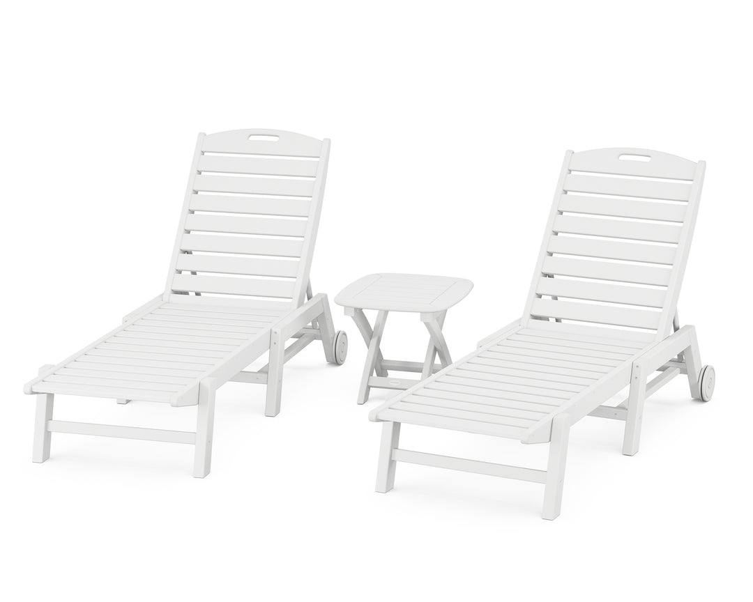 POLYWOOD® Nautical 3-Piece Chaise Set