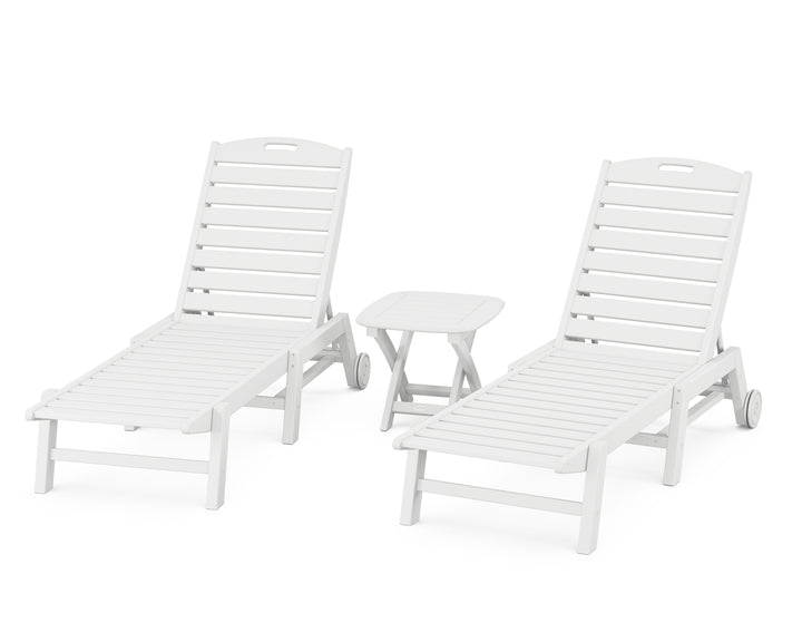 POLYWOOD® Nautical 3-Piece Chaise Set