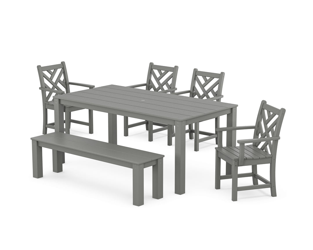 POLYWOOD® Chippendale 6-Piece Parsons Dining Set with Bench