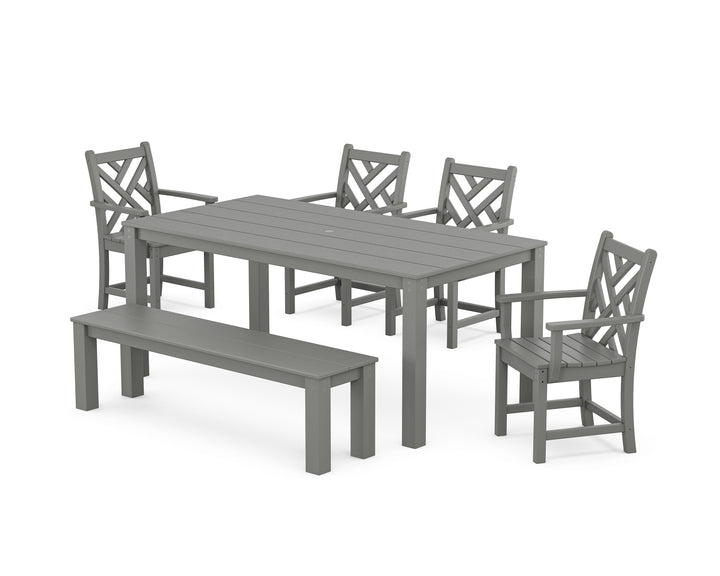 POLYWOOD® Chippendale 6-Piece Parsons Dining Set with Bench