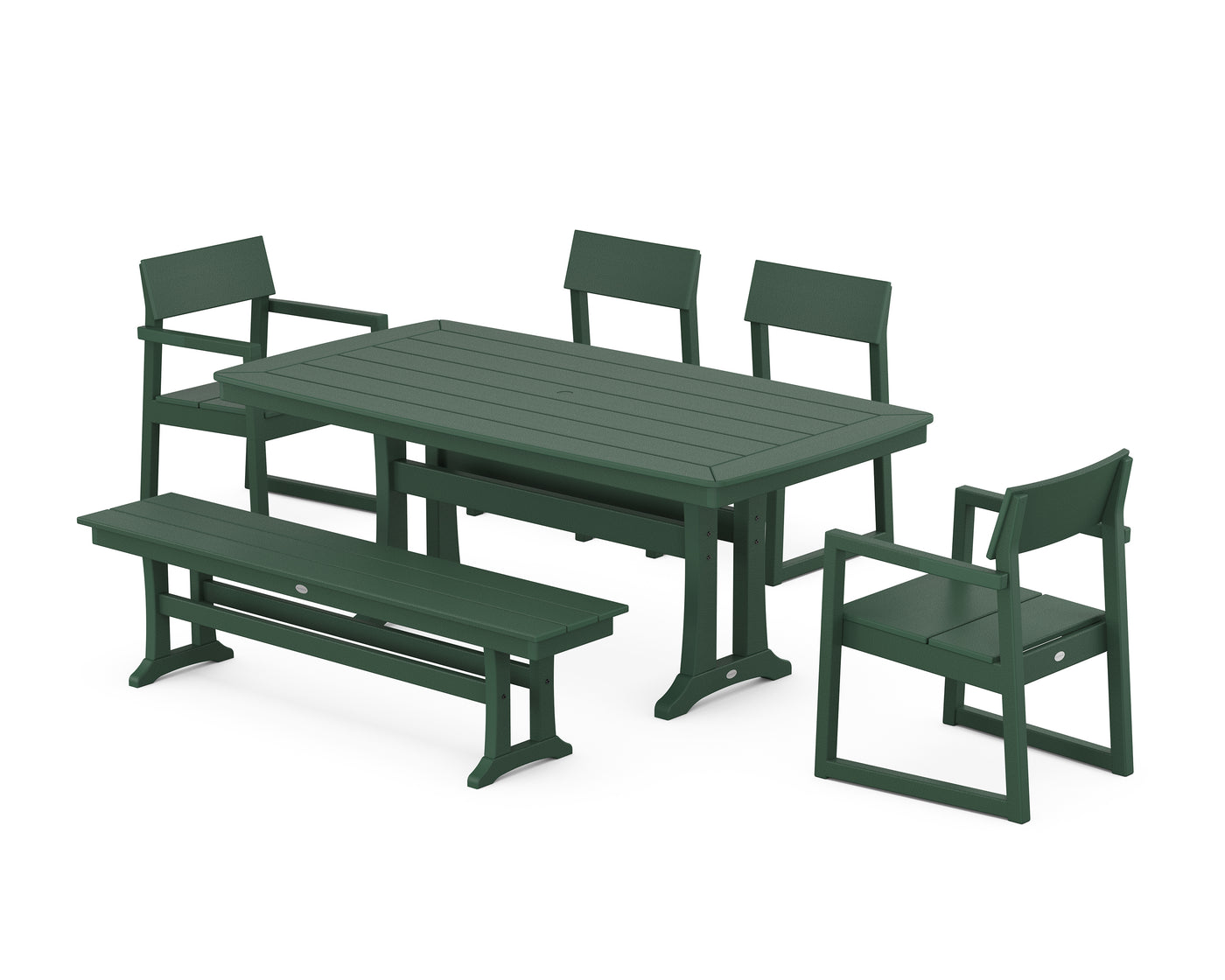 EDGE 6-Piece Dining Set with Trestle Legs