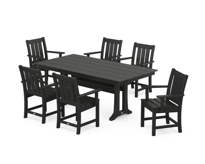 POLYWOOD® Oxford Arm Chair 7-Piece Farmhouse Dining Set with Trestle Legs