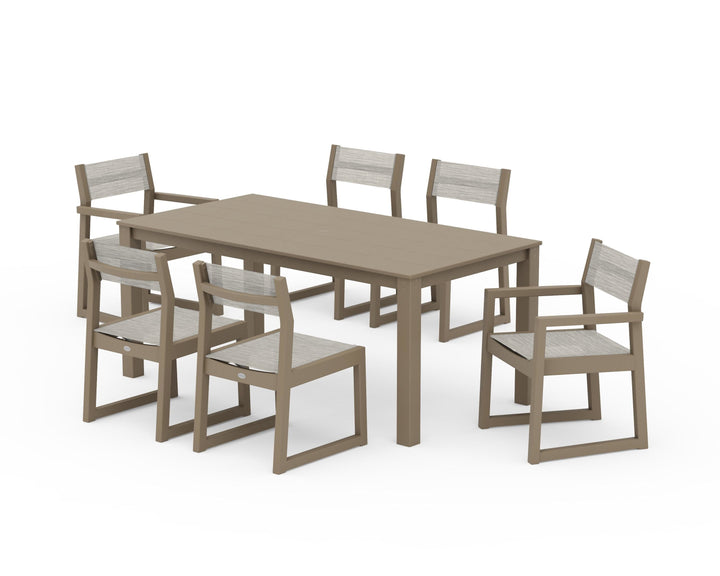 POLYWOOD® EDGE Sling 7-Piece Parsons Dining Set
