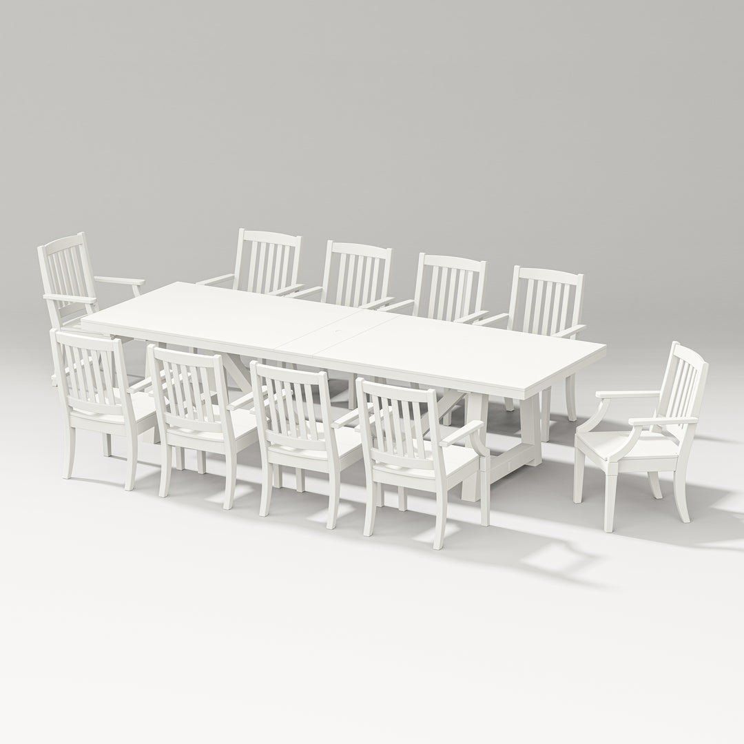 PW Designer Series Estate 11-Piece A-Frame Table Dining Set