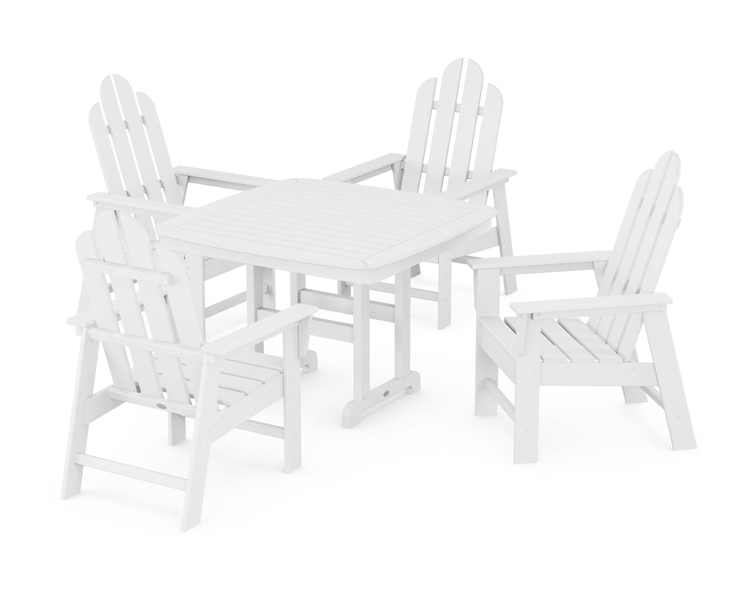 POLYWOOD® Long Island 5-Piece Dining Set with Trestle Legs