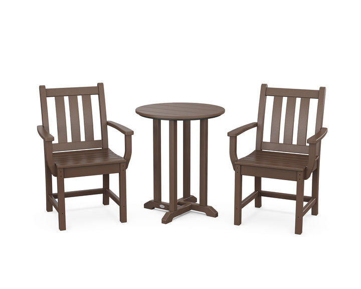 POLYWOOD® Traditional Garden 3-Piece Round Bistro Dining Set