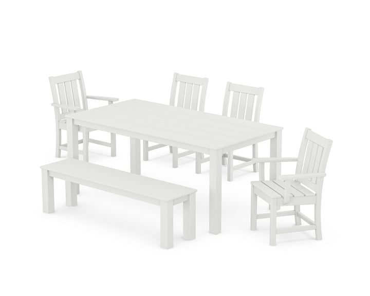 POLYWOOD® Oxford 6-Piece Parsons Dining Set with Bench