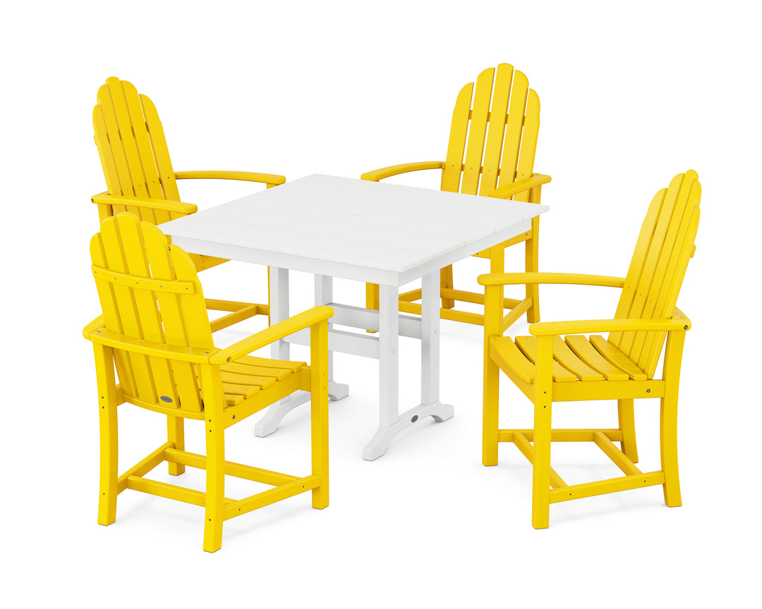 POLYWOOD® Classic Adirondack 5-Piece Farmhouse Dining Set