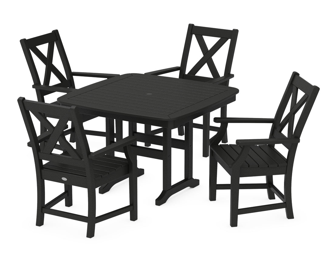 POLYWOOD® Braxton 5-Piece Dining Set with Trestle Legs
