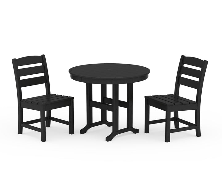 POLYWOOD® Lakeside Side Chair 3-Piece Round Dining Set