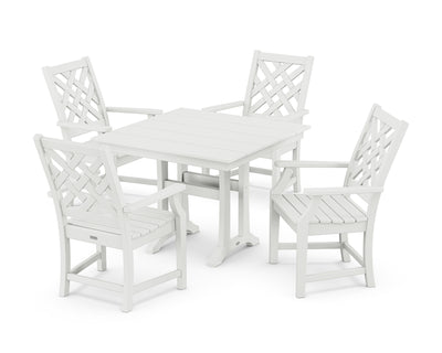 Wovendale 5-Piece Farmhouse Dining Set with Trestle Legs