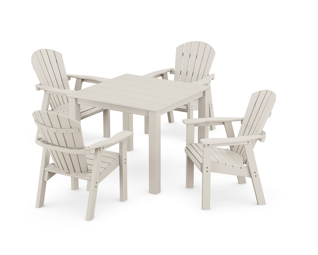 POLYWOOD® Seashell Coast 5-Piece Parsons Dining Set