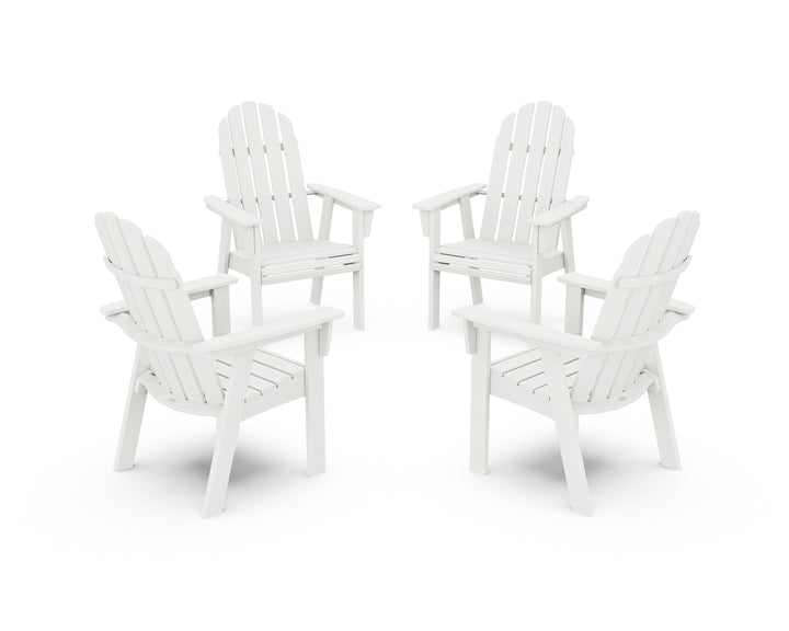 POLYWOOD® Vineyard 4-Piece Curveback Upright Adirondack Conversation Set