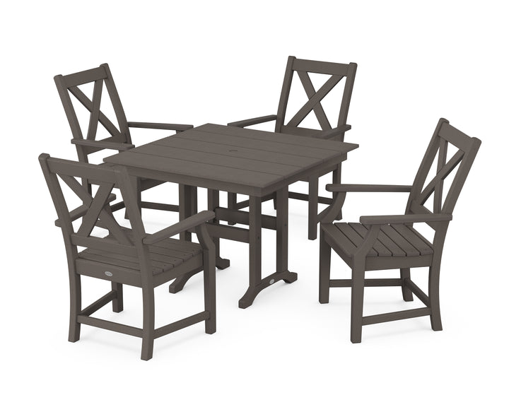 POLYWOOD® Braxton 5-Piece Farmhouse Dining Set