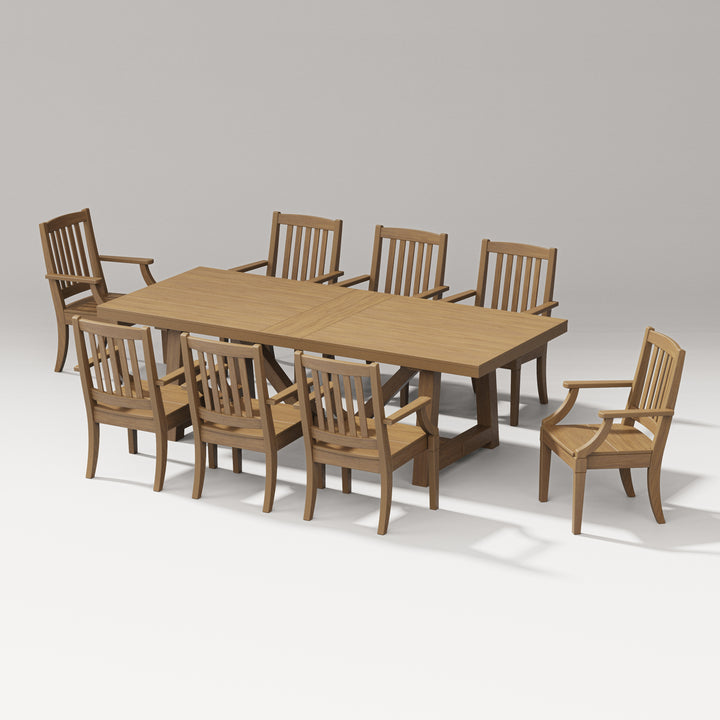 PW Designer Series Estate 9-Piece A-Frame Table Dining Set