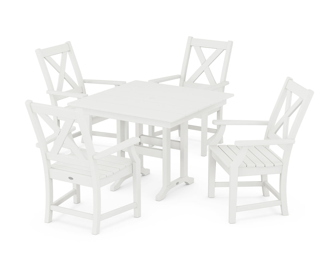 POLYWOOD® Braxton 5-Piece Farmhouse Dining Set