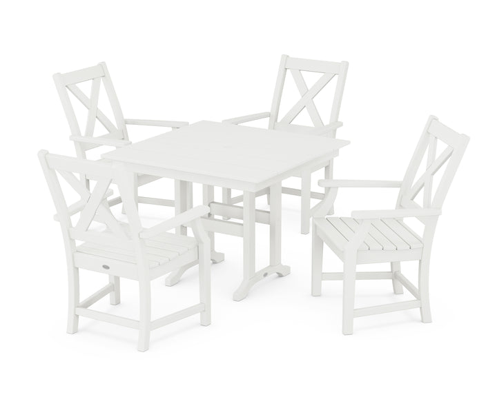 POLYWOOD® Braxton 5-Piece Farmhouse Dining Set