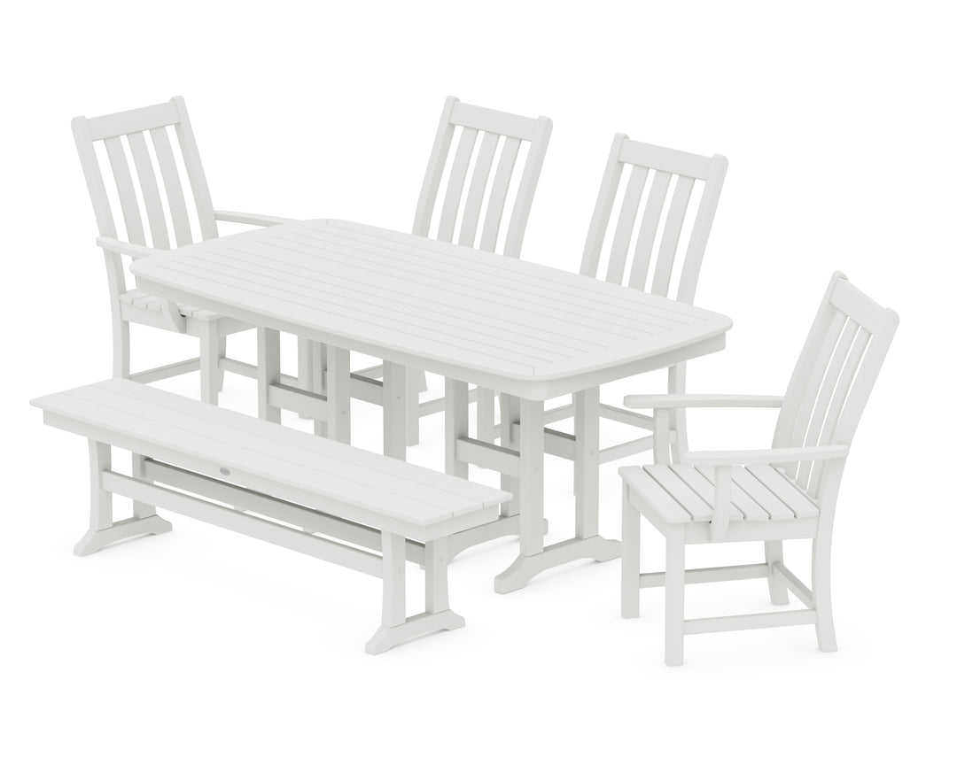 POLYWOOD® Vineyard 6-Piece Dining Set with Bench