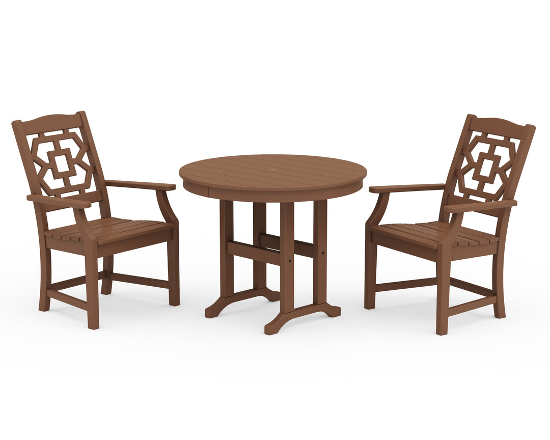 Martha Stewart by POLYWOOD® Chinoiserie 3-Piece Farmhouse Dining Set