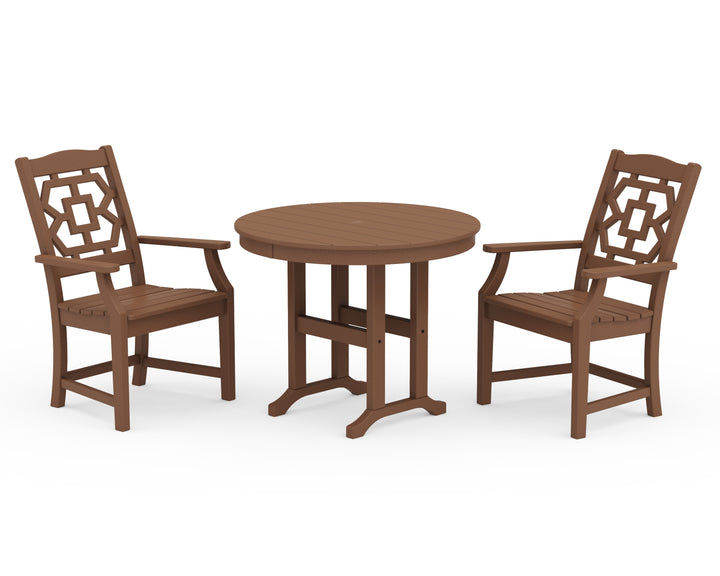 Martha Stewart by POLYWOOD® Chinoiserie 3-Piece Farmhouse Dining Set