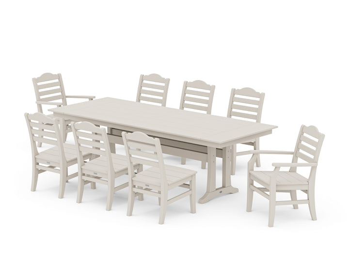 POLYWOOD® Savannah 9-Piece Farmhouse Dining Set with Trestle Legs