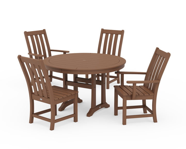 POLYWOOD® Vineyard 5-Piece Nautical Trestle Dining Set