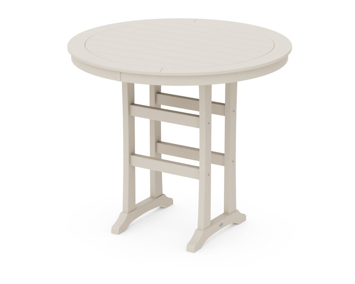 POLYWOOD® Nautical Trestle 48" Round Bar Table