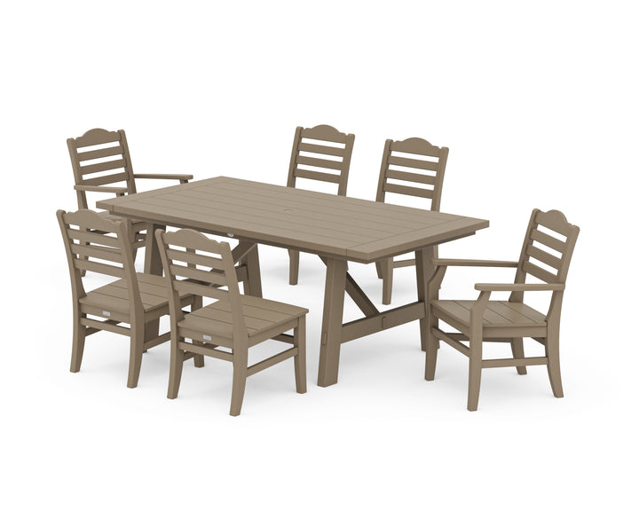 POLYWOOD® Savannah 7-Piece Rustic Farmhouse Dining Set