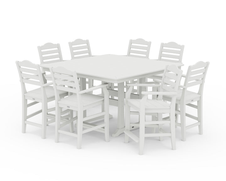 Draper James™ by  POLYWOOD® Savannah 9-Piece Square Counter Set with Trestle Legs
