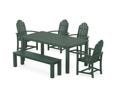 Classic Adirondack 6-Piece Parsons Dining Set with Bench