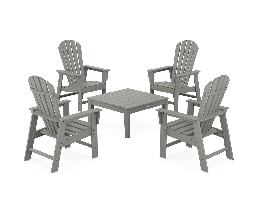 POLYWOOD® 5-Piece South Beach Casual Chair Conversation Set with 36" Conversation Table